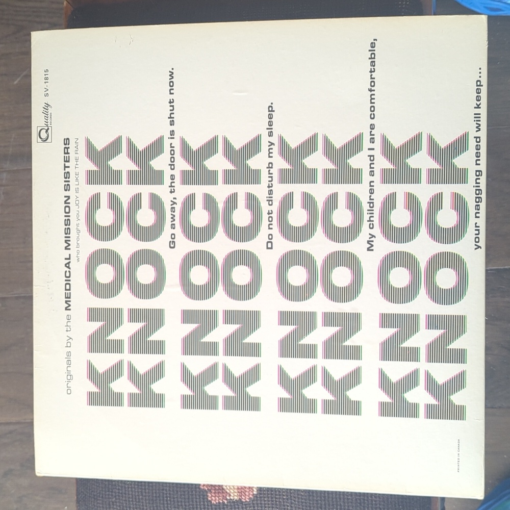 LP Record "Knock Knock" By The Medical Mission Sisters